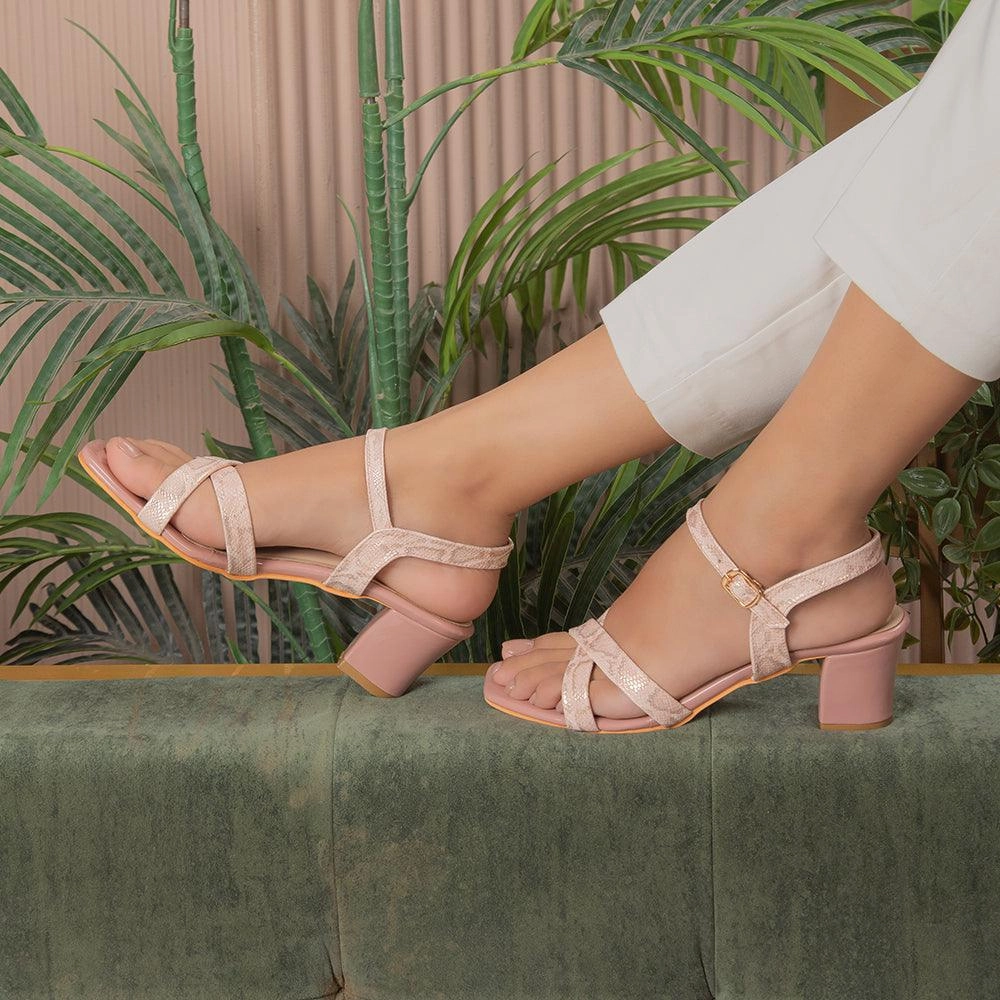 The Milano Champagne Women's Dress Block Heel Sandals Tresmode Sandals Montego Bay Overwater Bungalows