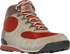 Danner Jag Dry Weather Mens Birch/Picante Leather Retro Hiking Boots Vegan Barefoot Hiking Shoes