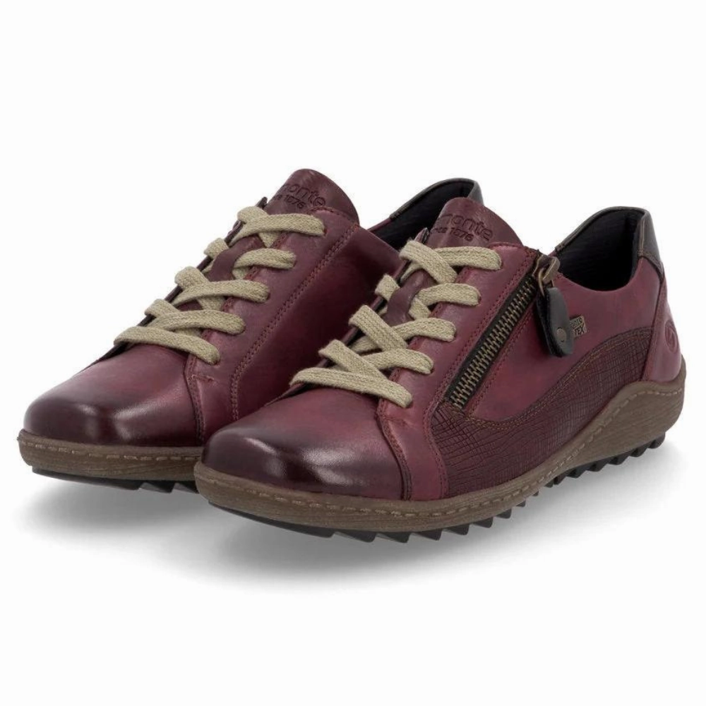 Remonte Liv 40 Vino/Vinorosso/Antique Leather Sneaker (Women's) Waterproof Hiking Shoes Canada