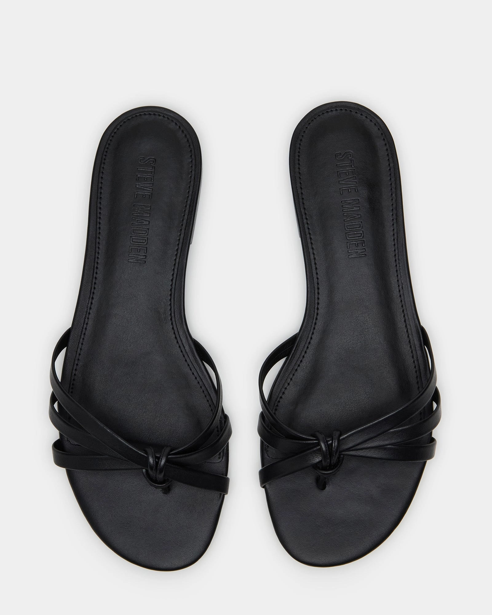 Wedding Flats And Sandals CALISSI BLACK LEATHER