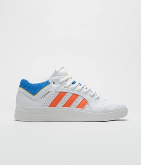 Softest Adidas Shoes Adidas Tyshawn Shoes - FTWR White / Orange / Bluebird