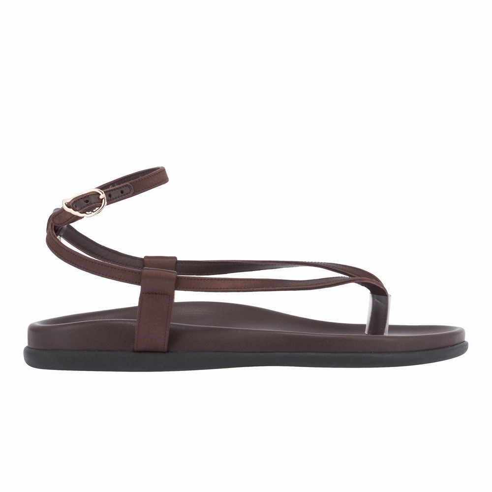 Chunky Platform Sandals Saloni Footbed Brown
