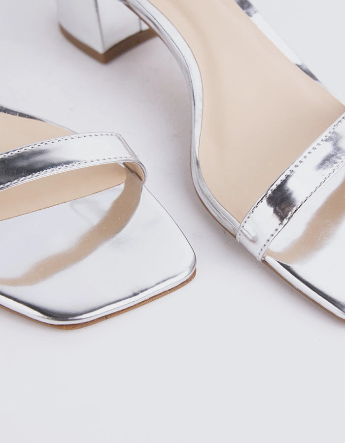Spirea Silver Mirror Famous Footwear Sandals