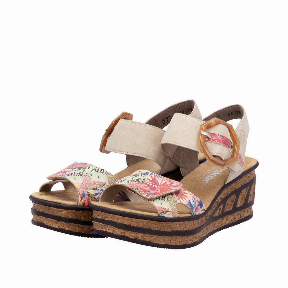 RIEKER -  68176 in multi beige Sandals Infant