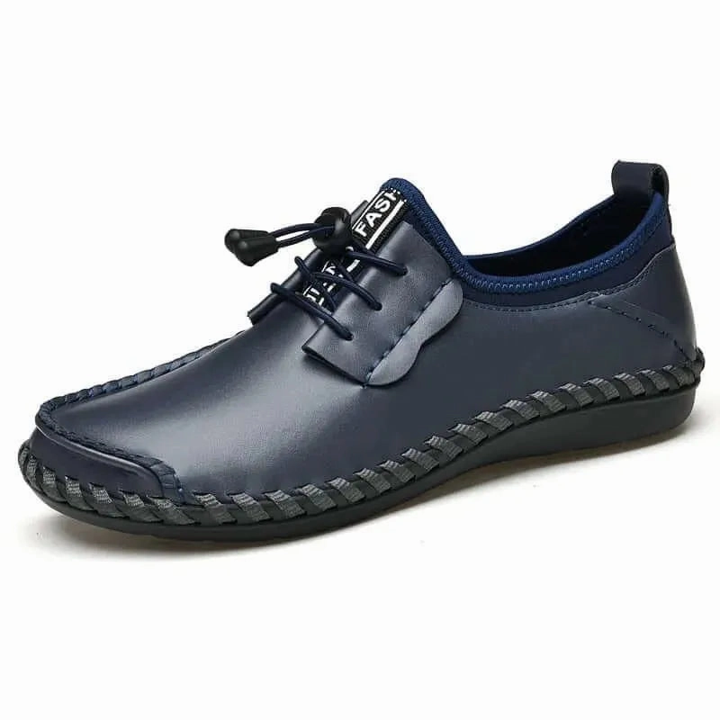 Ripple Lace-Up Leather Shoes