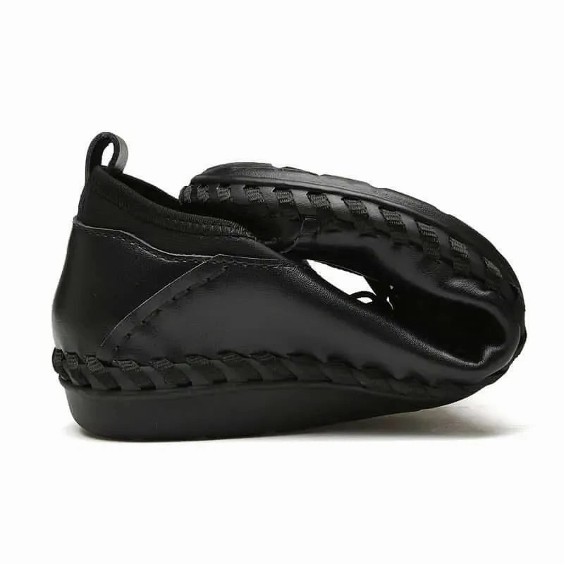 Ripple Lace-Up Leather Shoes