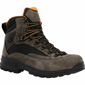 Rocky Mens Mountain Stalker Pro WP Charcoal Leather Hiking Boots Hiking Shoes Overpronation