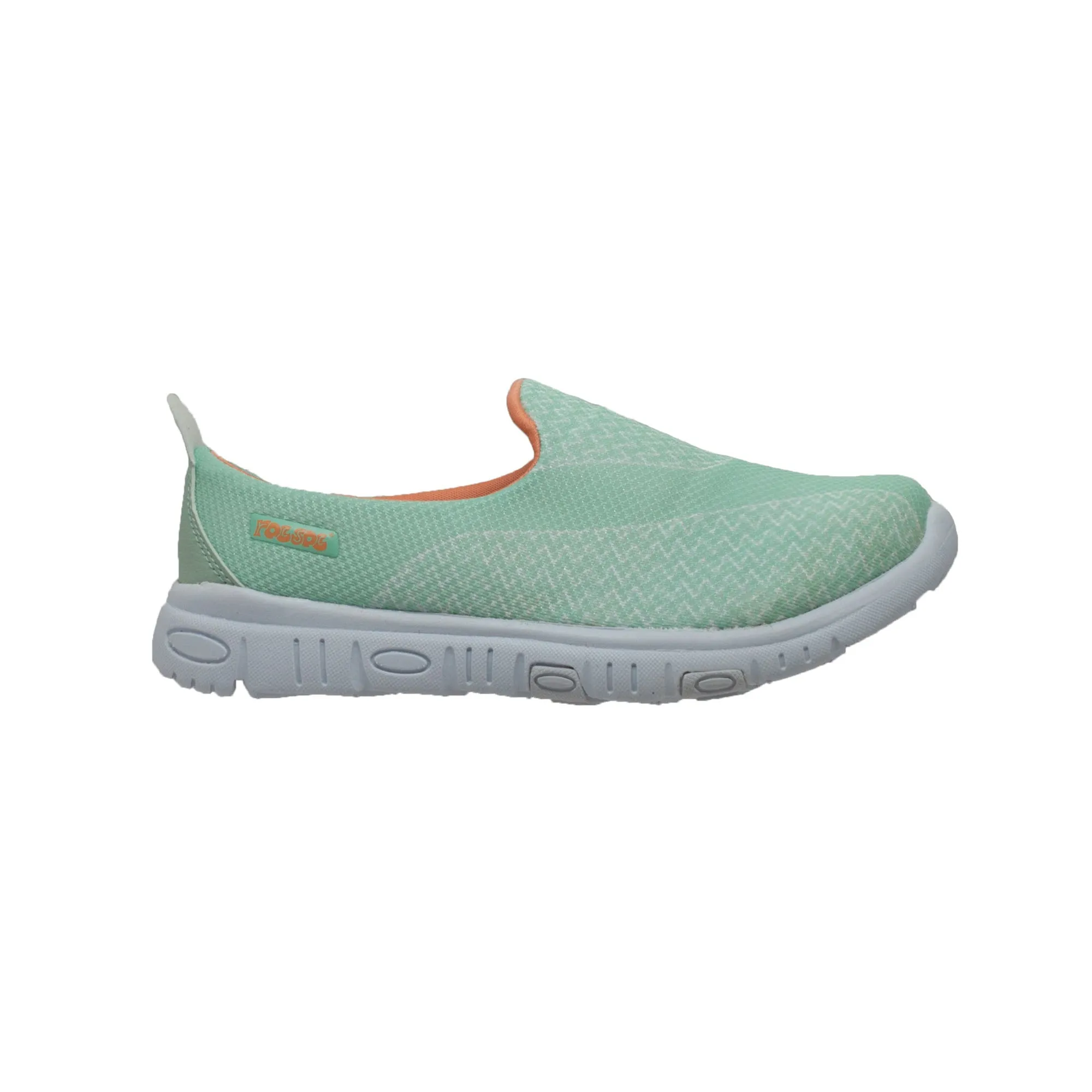 Rocsoc Womens Green/Orange Comfort Stride Slip On Mesh Waterproof Carbon Fiber Shoe