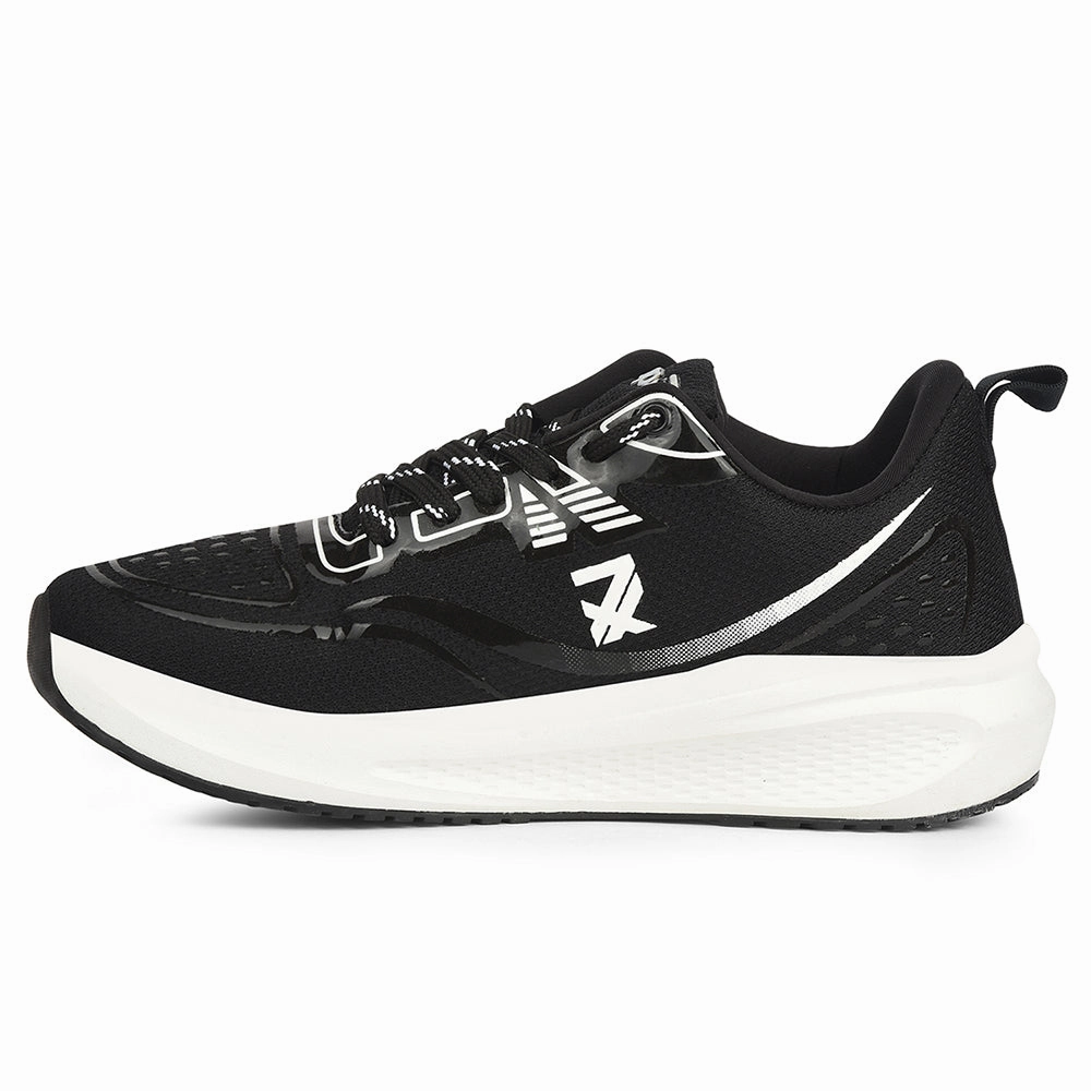 Leap7x Black Sports Lacing Running Shoes For Men GHD-29 By Liberty Moon Running Shoes