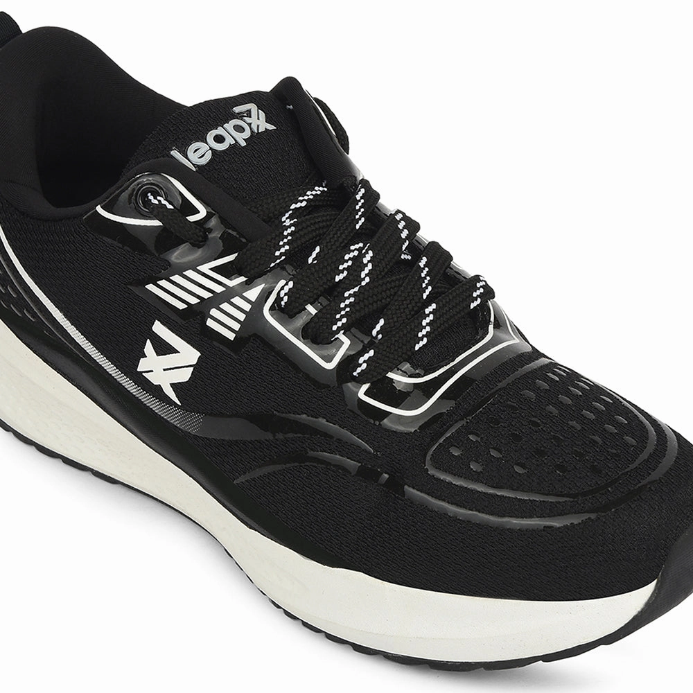 Asic Running Shoes On Sale Leap7x Black Sports Lacing Running Shoes For Men GHD-29 By Liberty