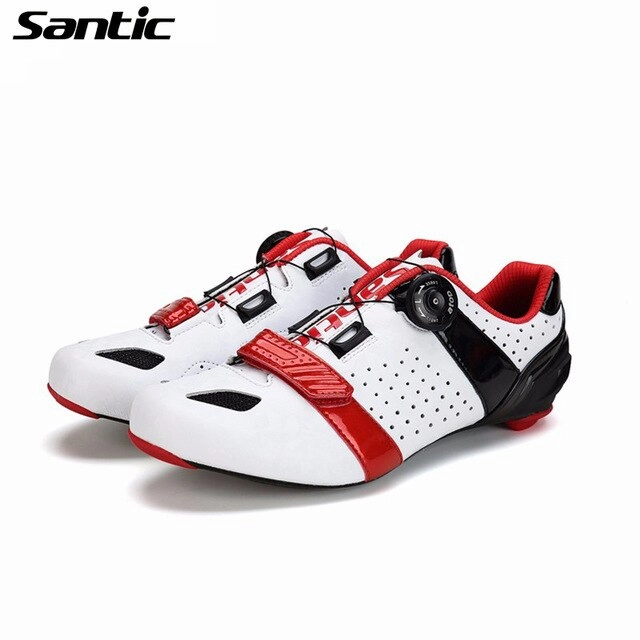 SANTIC Carbon Fiber Cycling Bike Shoes Rubber Climbing Shoes