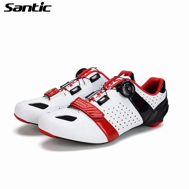 Genius Road Cycling Shoes SANTIC Carbon Fiber Cycling Bike Shoes