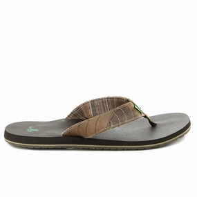 Sanuk Pave The Wave Flip Flop - Dark Brown/Tan - Mens Garrison Trail Low Waterproof Hiking Shoes