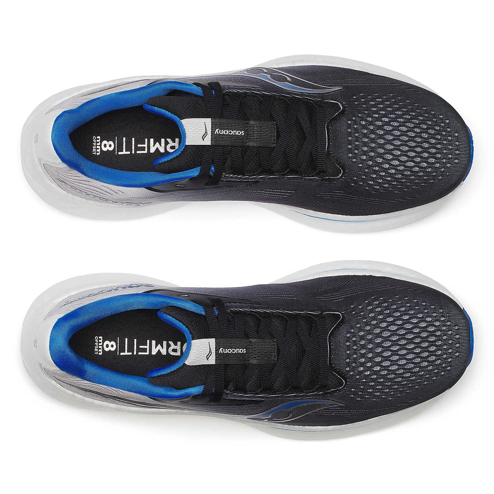 Saucony Ride 18 (Black/Skydiver) - Mens Running Shoes For Pronation