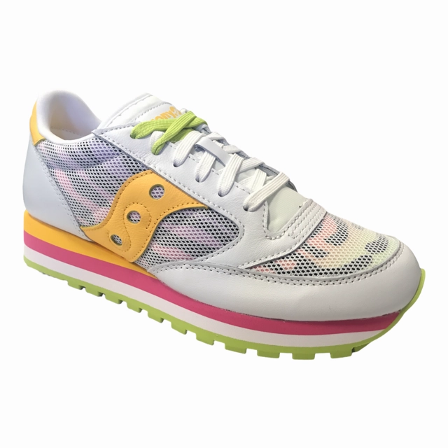 Saucony Original Jazz Triple sneakers da donna S60640-1 white-yellow In Sneakers