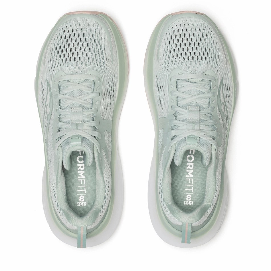 5k Training Shoes Saucony Women's Guide 18 Running Shoes in Mist/Aloe AW25