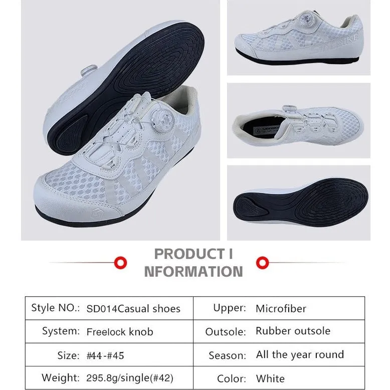 SD014 Casual Shoes - White Best Cycling Shoes For Beginners