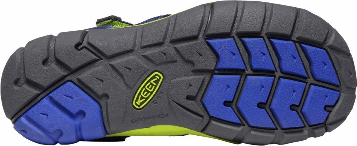 Waterproof Shoes Rain Keen Boy's (Preschool) Seacamp II CNX Blue Depths/Chartreuse