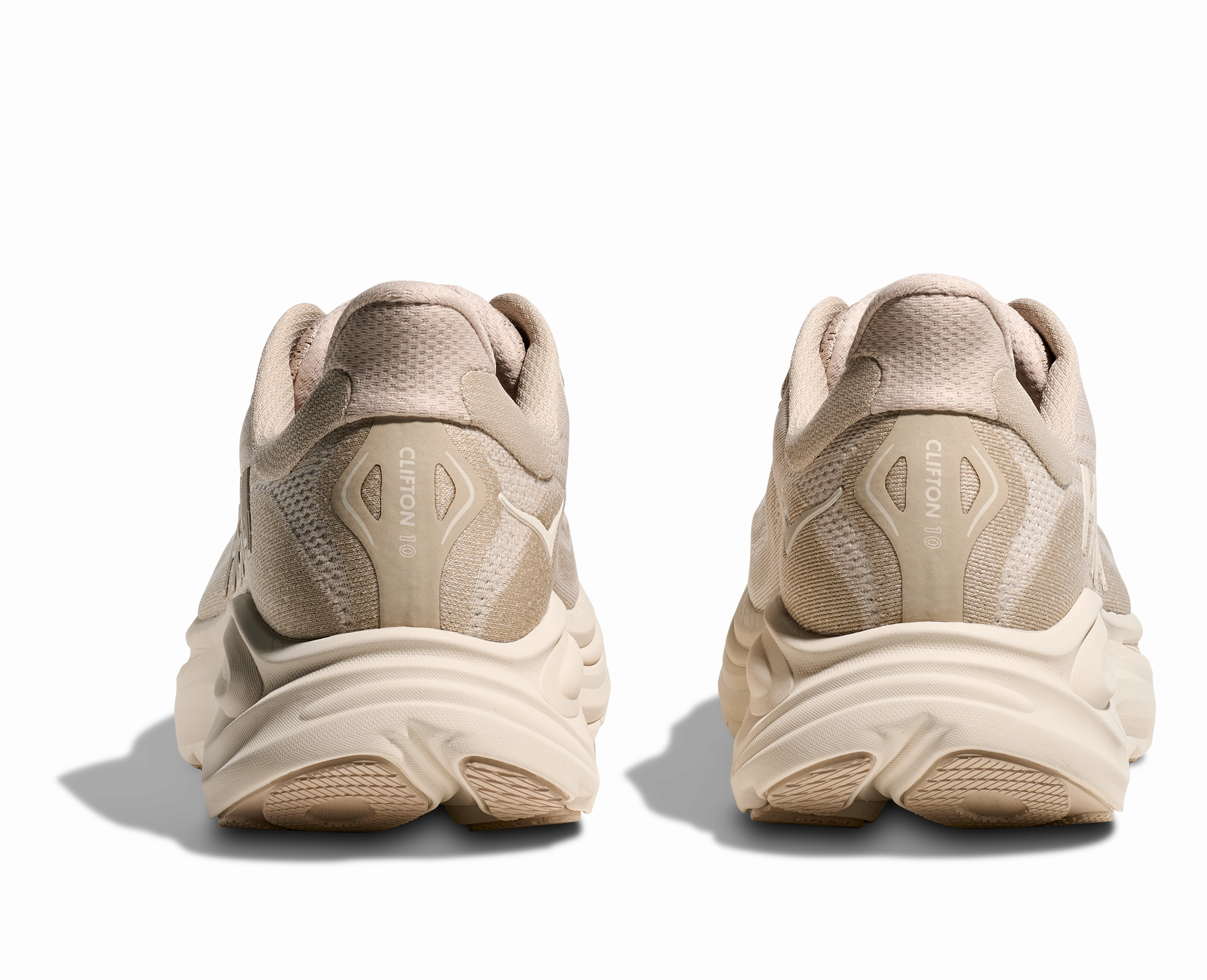 Foot Shape Running Shoes HOKA Men's Clifton 10 - OATMEAL / OAT MILK