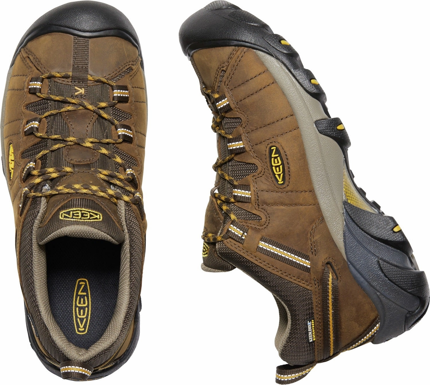 'Keen Outdoor' Men's Targhee II WP Hiker - Cascade Brown / Golden Yellow (Wide) Klim Climbing Shoe