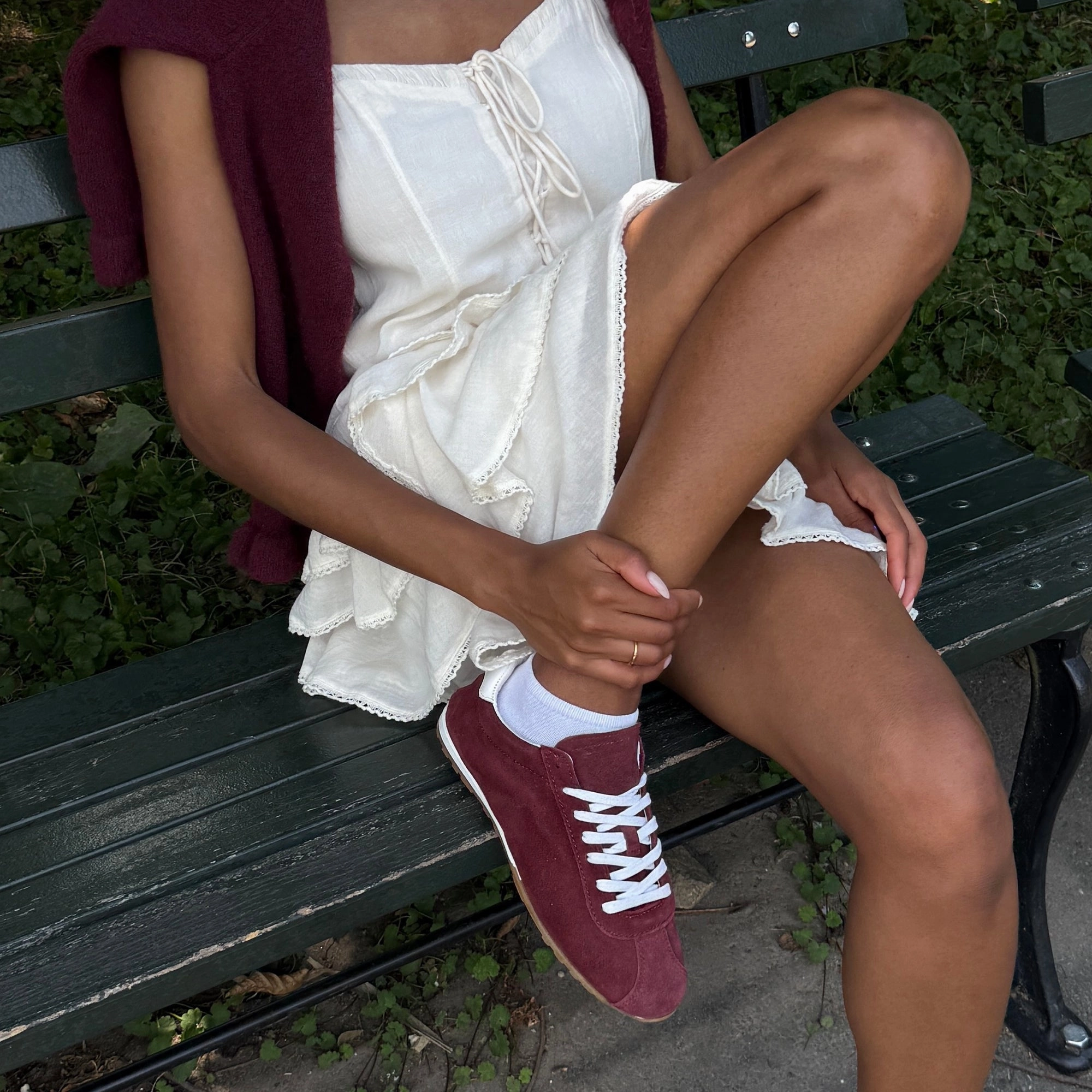 SERINA SNEAKERS BURGUNDY SUEDE