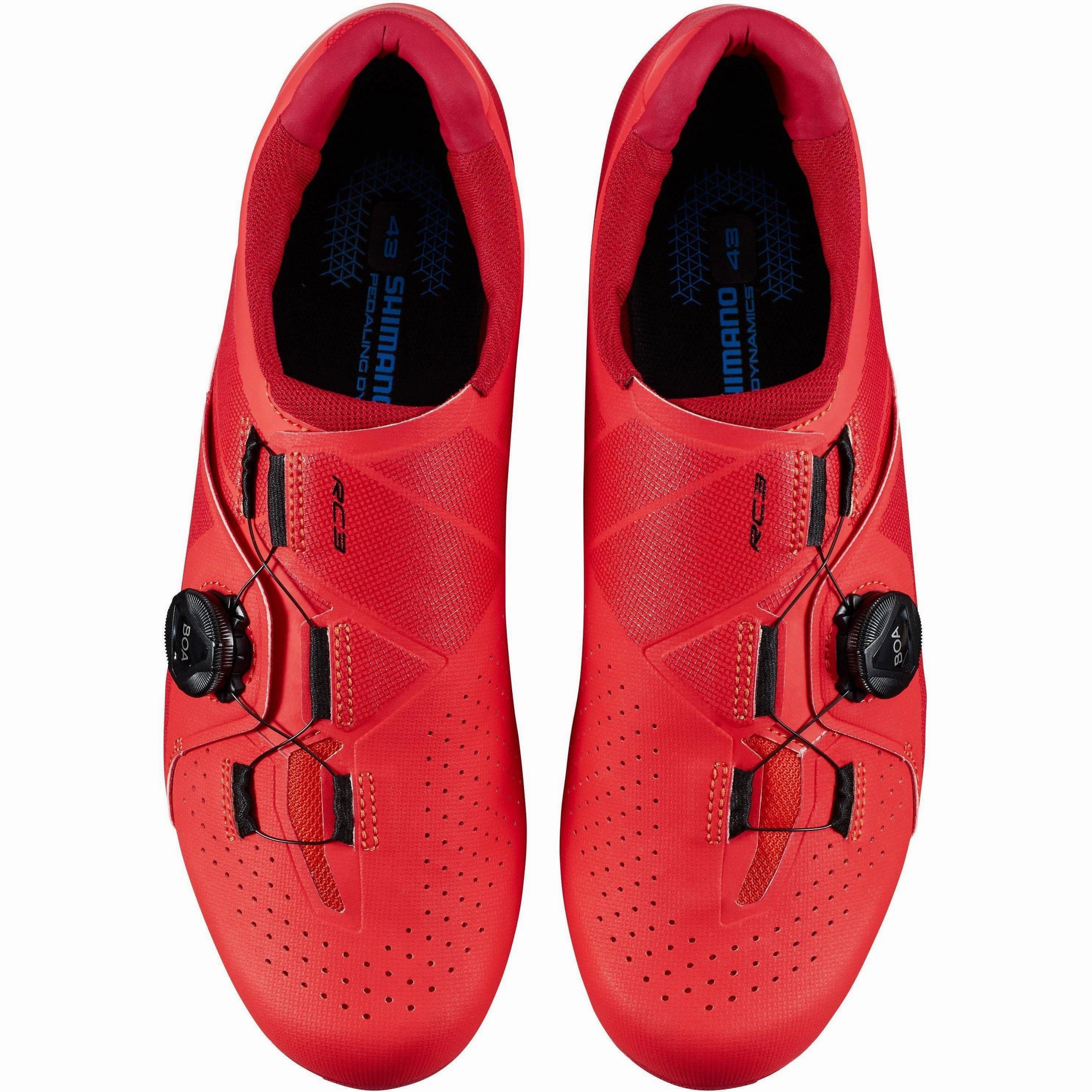 Clip On Cycle Shoes Spd Compatible Shimano RC300 Road Cycling Shoes - Red