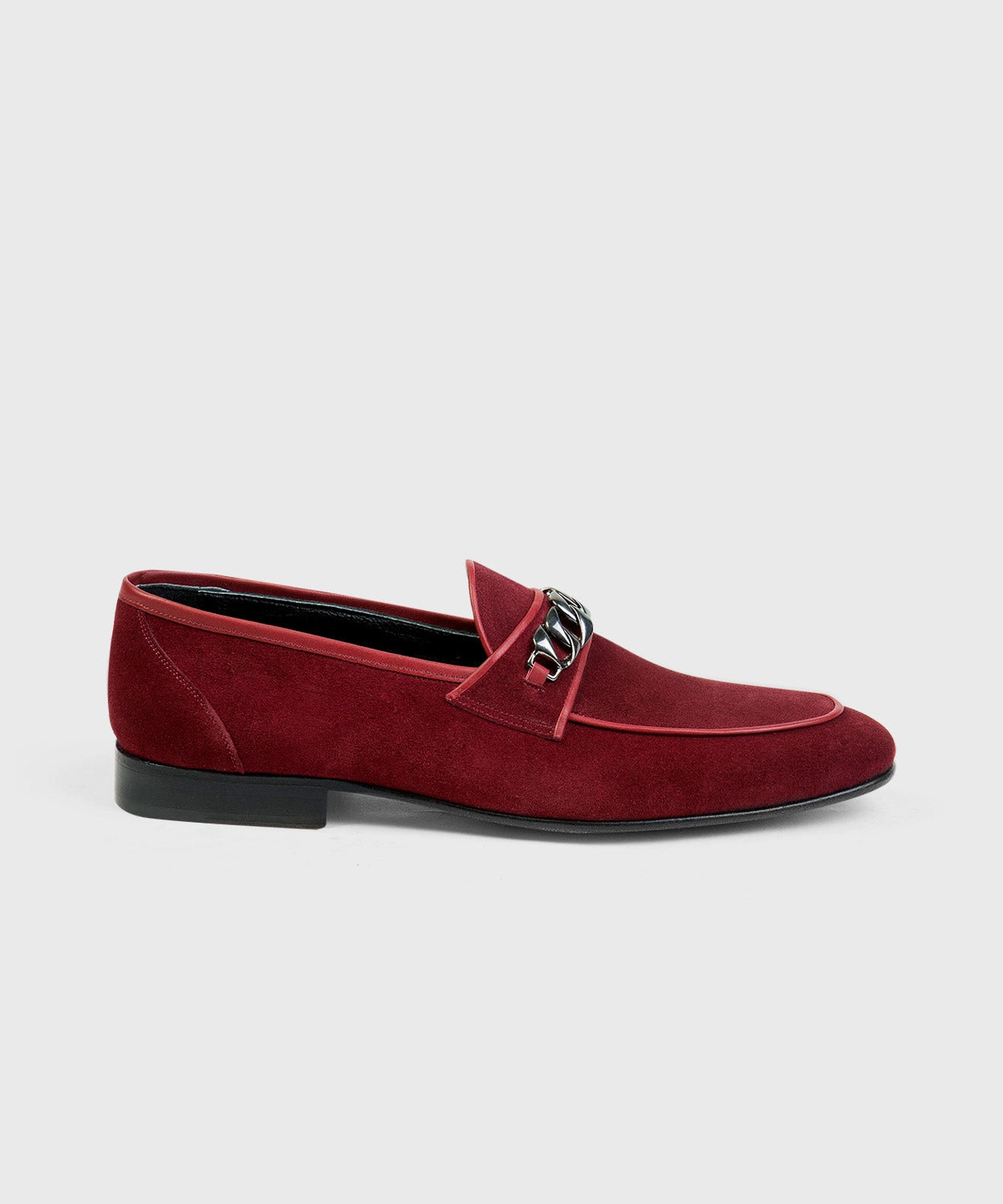 Track Sole Loafers Claret Red Wedding Shoes