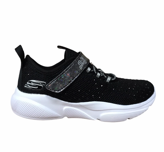Skechers scarpa da ginnastica da ragazza Meridian Best Intent 81952L BKW nero bianco Trainers Sneakers