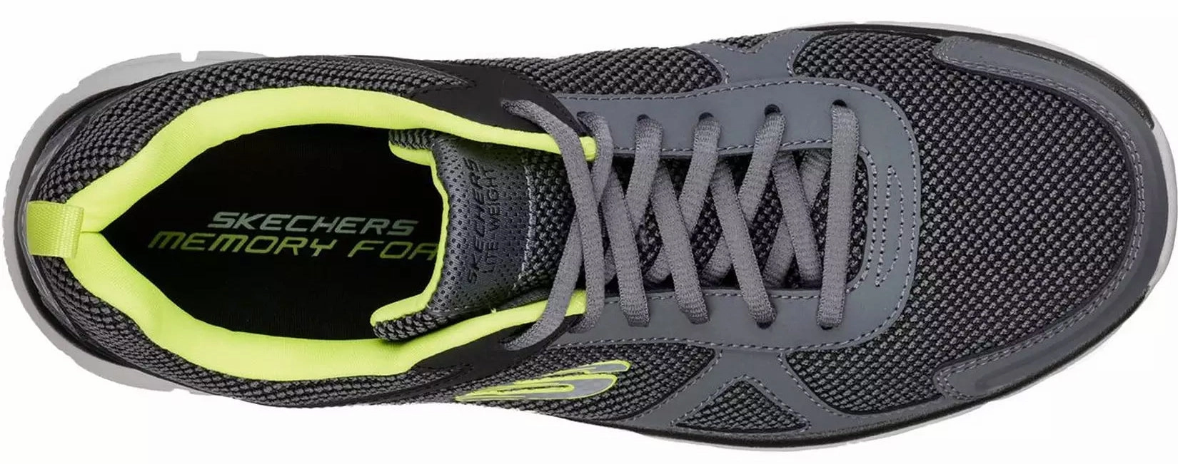 Wide Toe Training Shoes Skechers Track Bucolo Mens Training Shoes - Grey