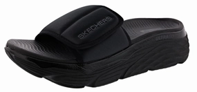 Skechers Women's Max Cushioning Adjustable Strap Slip On Exclusive Sandal Wedge Clear Sandals