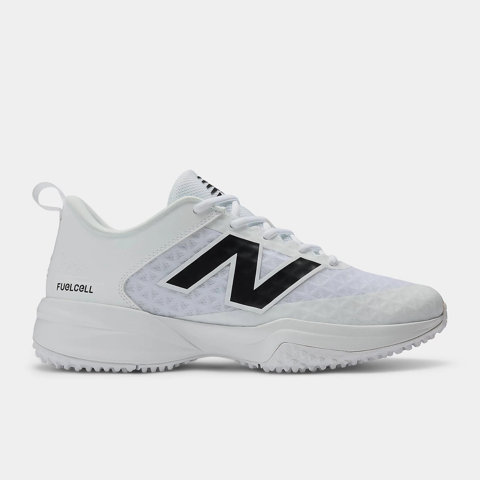 New Balance Men's Fuelcell 4040 v8 Turf Baseball Shoes - White/Black - T4040TW8