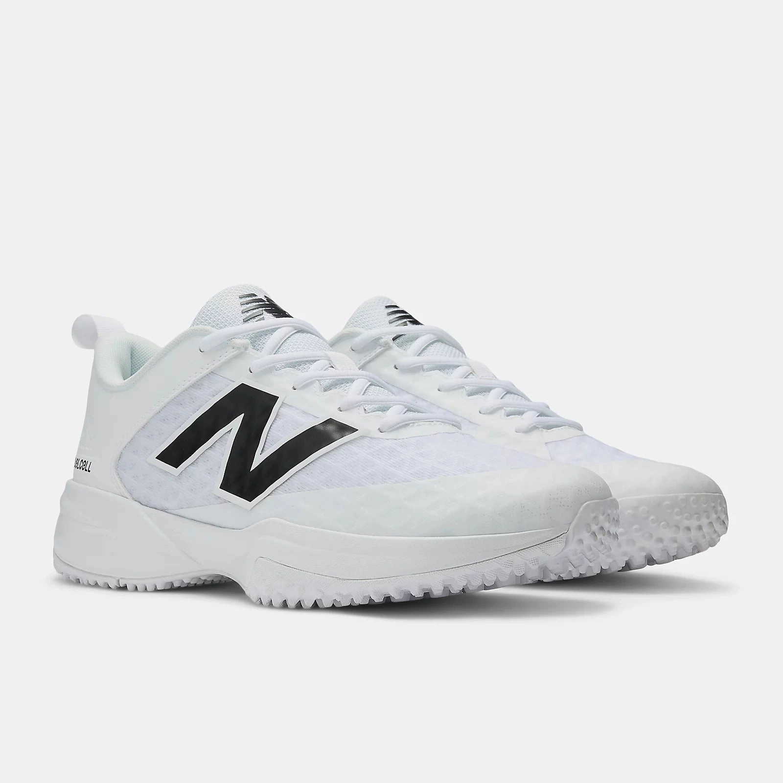 New Balance Men's Fuelcell 4040 v8 Turf Baseball Shoes - White/Black - T4040TW8