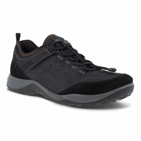 Best Waterproof City Walking Shoes ECCO Men's Espinho Hydromax Sneaker - Black/Black