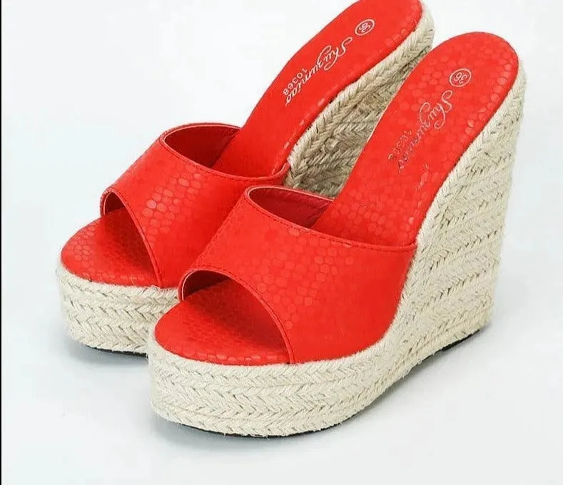 Slip-on High Heels Wedge Sandals Cheapest Sandals Resort