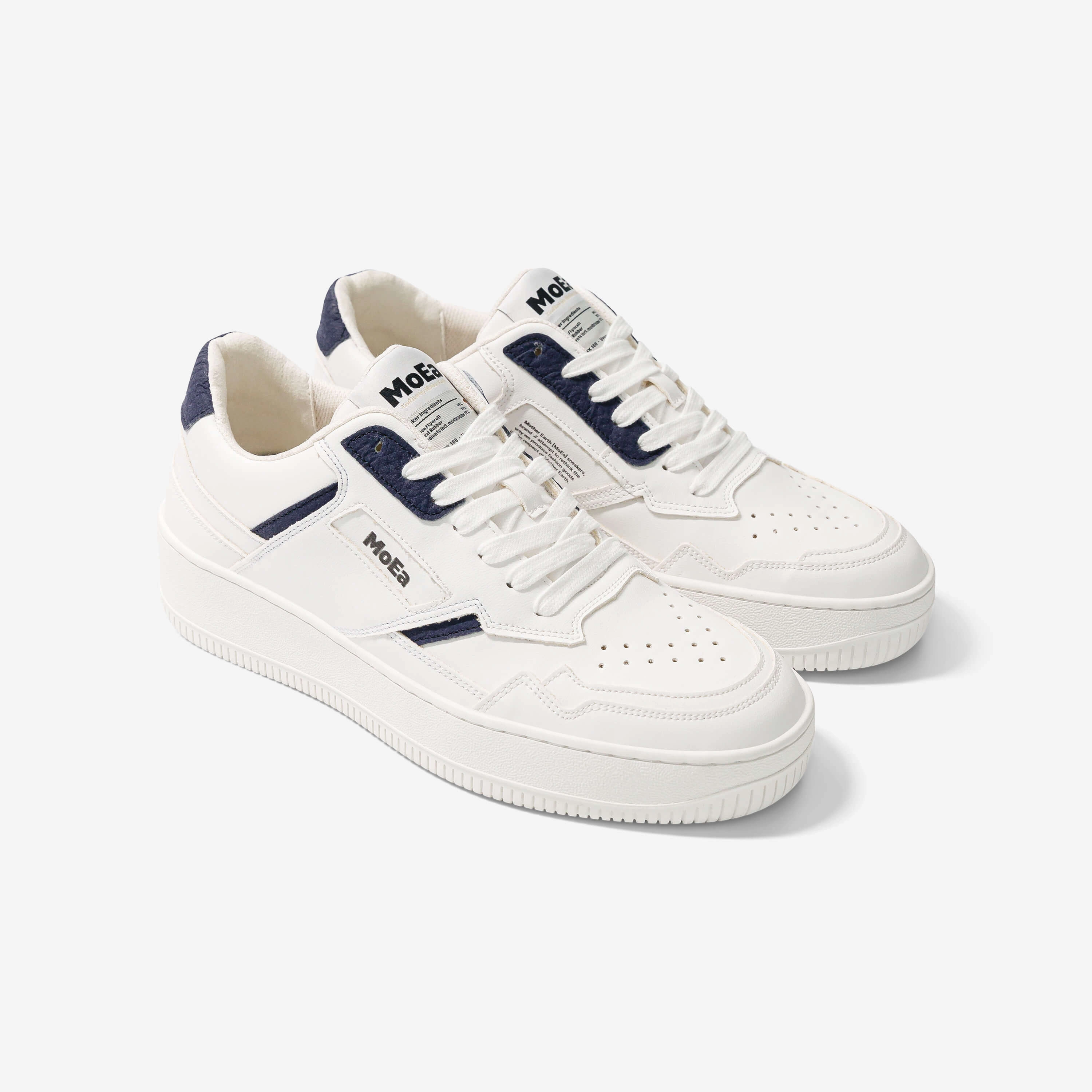 GEN1 - Mushroom White & Navy Most Comfortable Walking Sneakers
