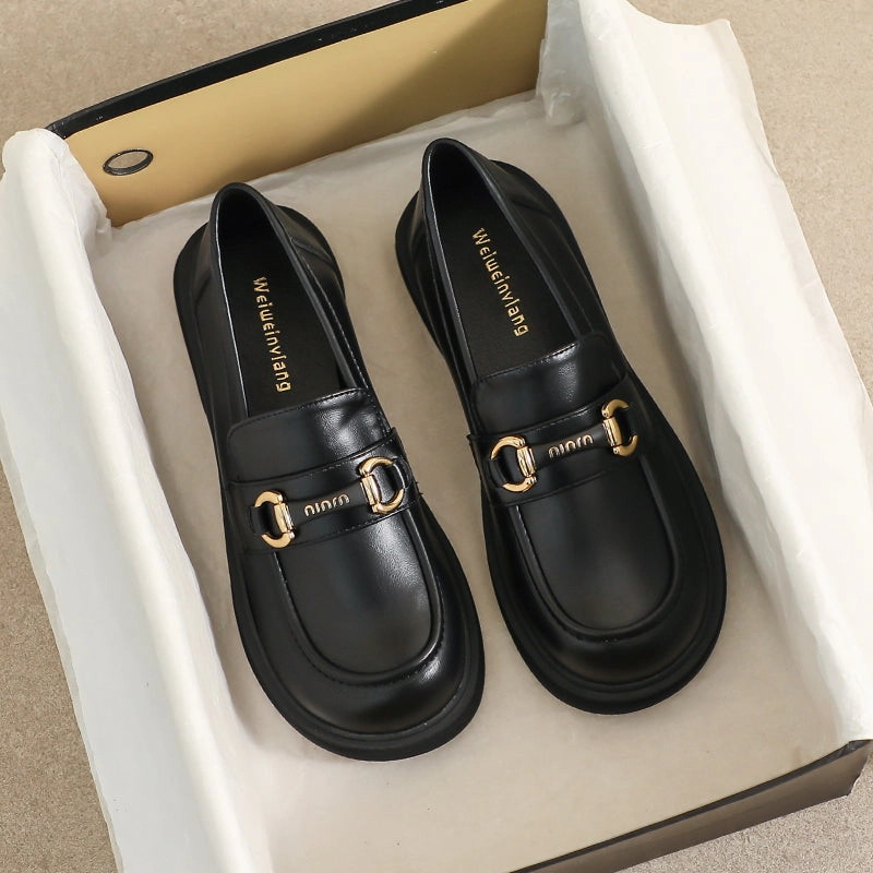 Skinny Jeans Loafers Women Stylish Minimalist Leather Casual Loafers