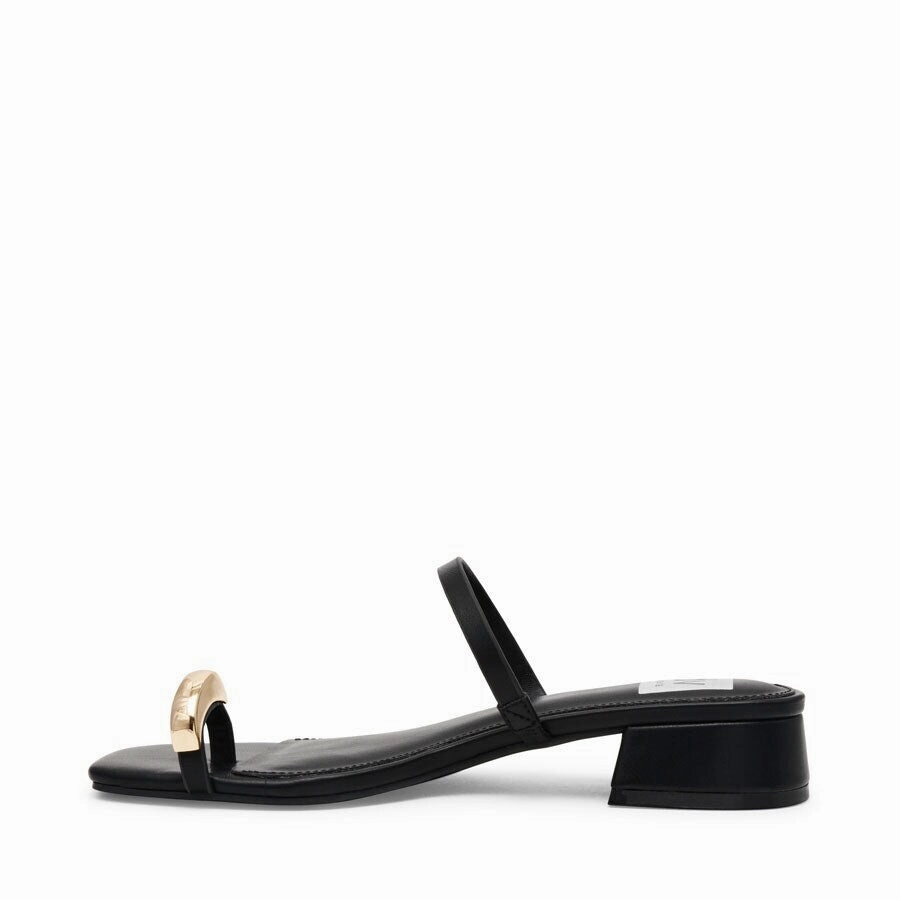 Sandals With Ankle Straps Dolce Vita Narra Black Strappy Block Heel Sandals - FINAL SALE