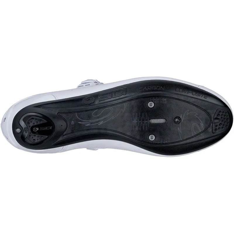 Sidi Genius 10 Road Shoes - Men's, White/White Carbon Road Cycling Shoes