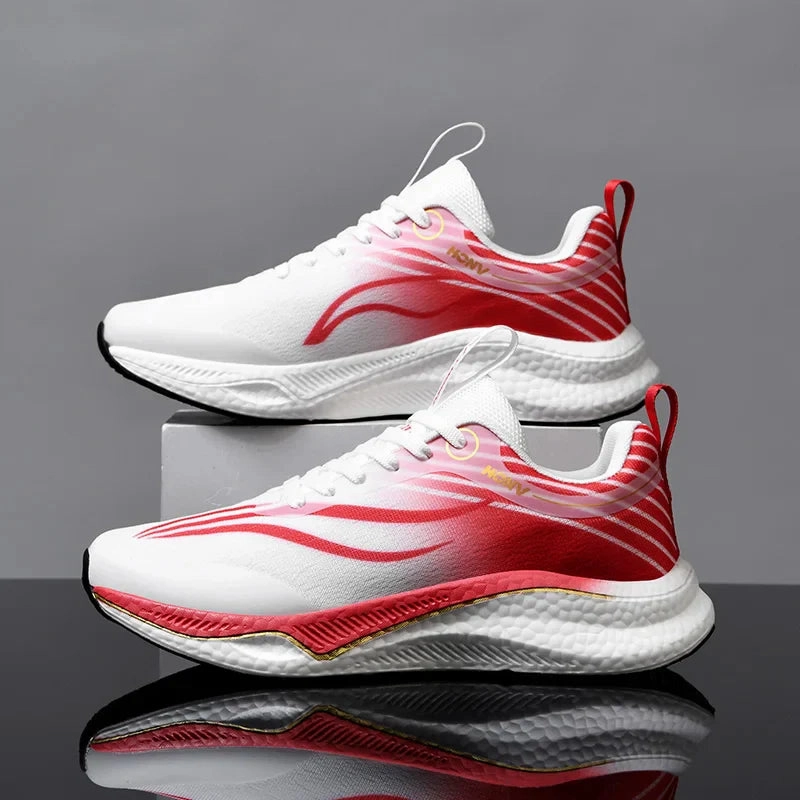 Sports Running Shoes for Men Marathon Air Cushion Breathable Ultralight Women Comfortable Athletic Nonskid Sneakers Gym Training