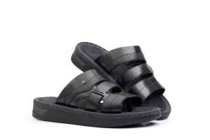 Sandals Naturalizer Hudson: Multi-Band Black Slides