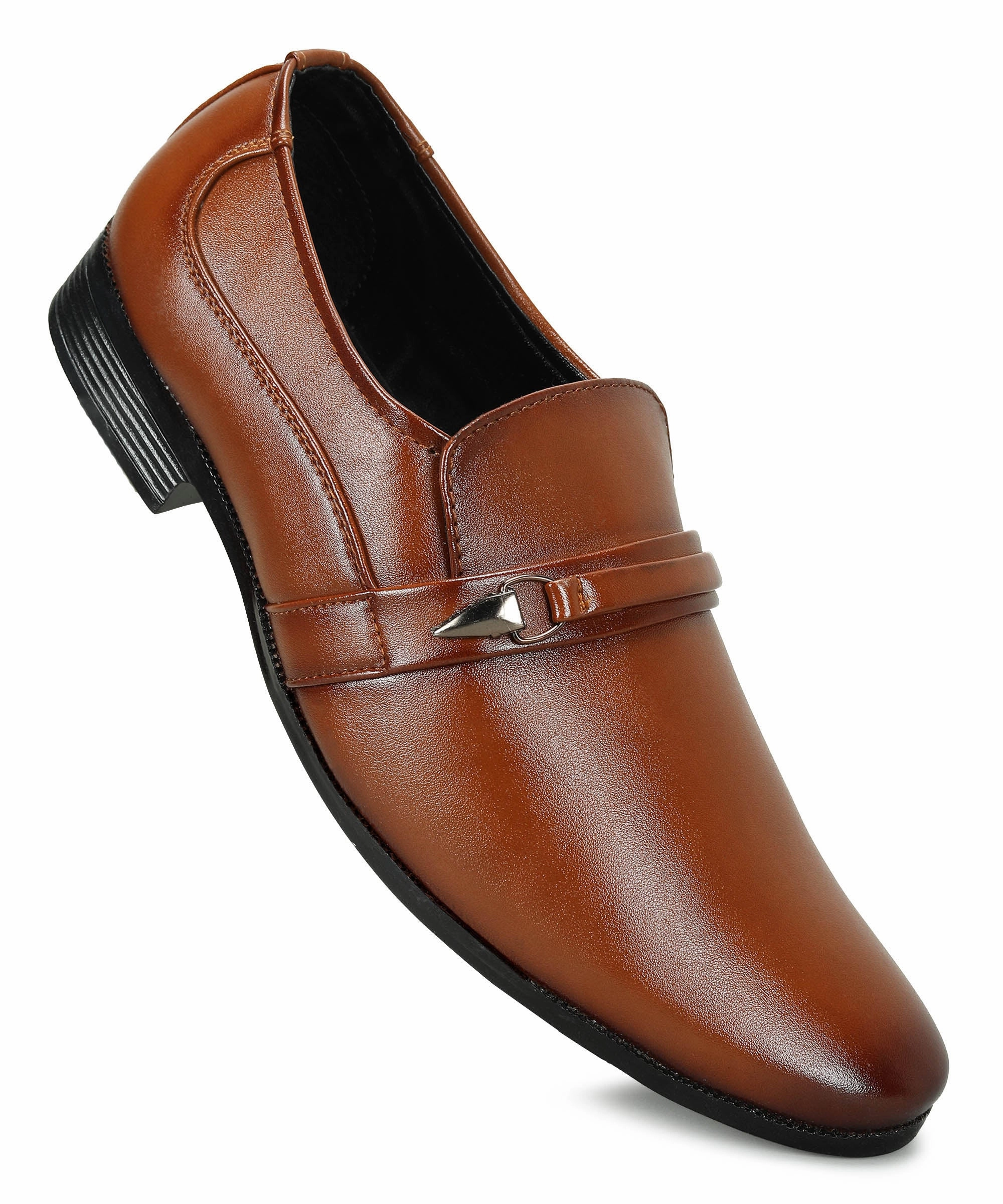 Smart Casual Loafers Paragon Men's Tan Formal Loafer Shoes | Cushioned Sole & Sturdy Construction