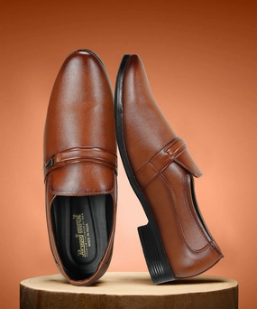 Fussbett Sabot Loafers Paragon Men's Tan Formal Loafer Shoes | Cushioned Sole & Sturdy Construction