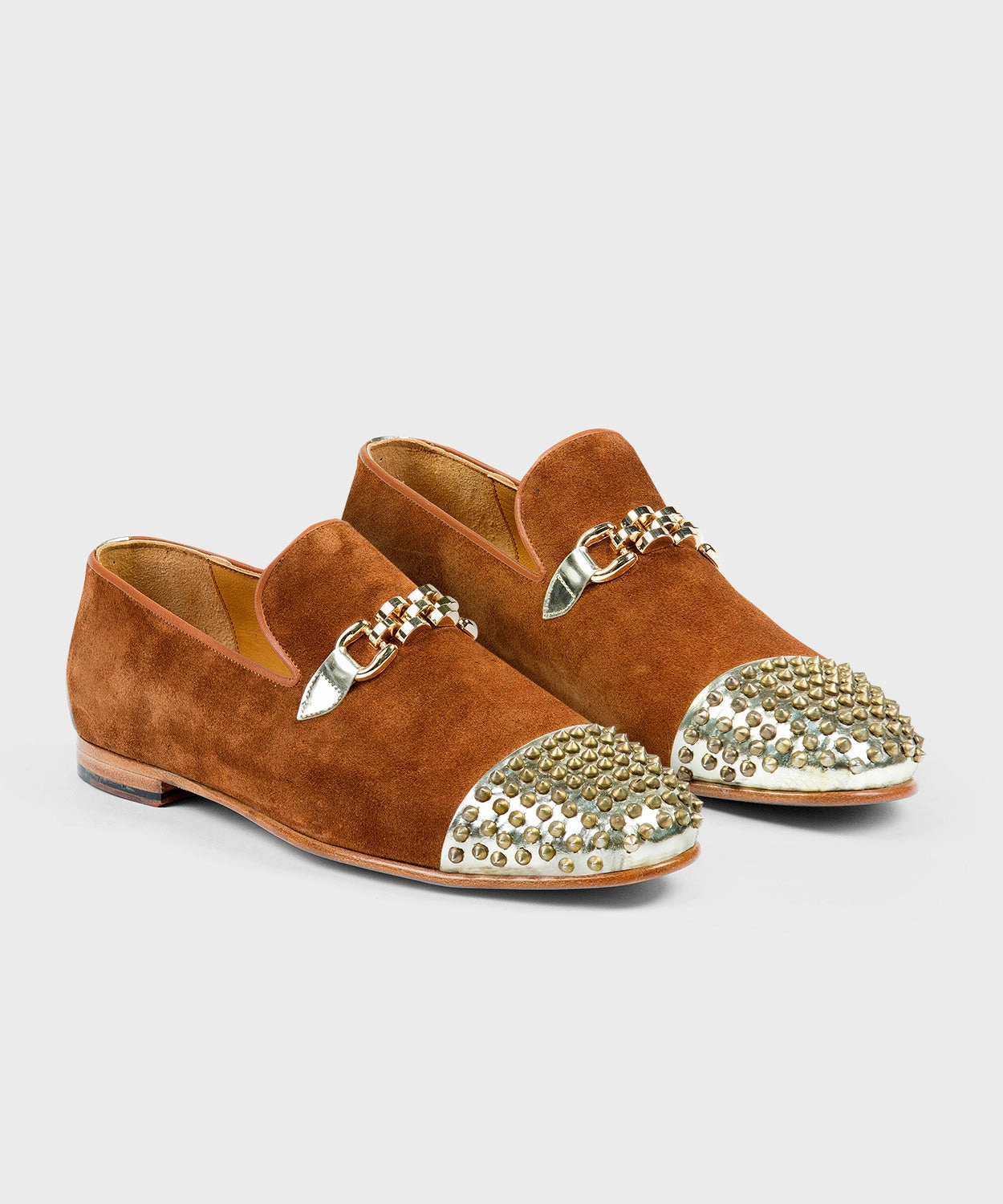 Studded and Embroidered Loafers Loafers Bread