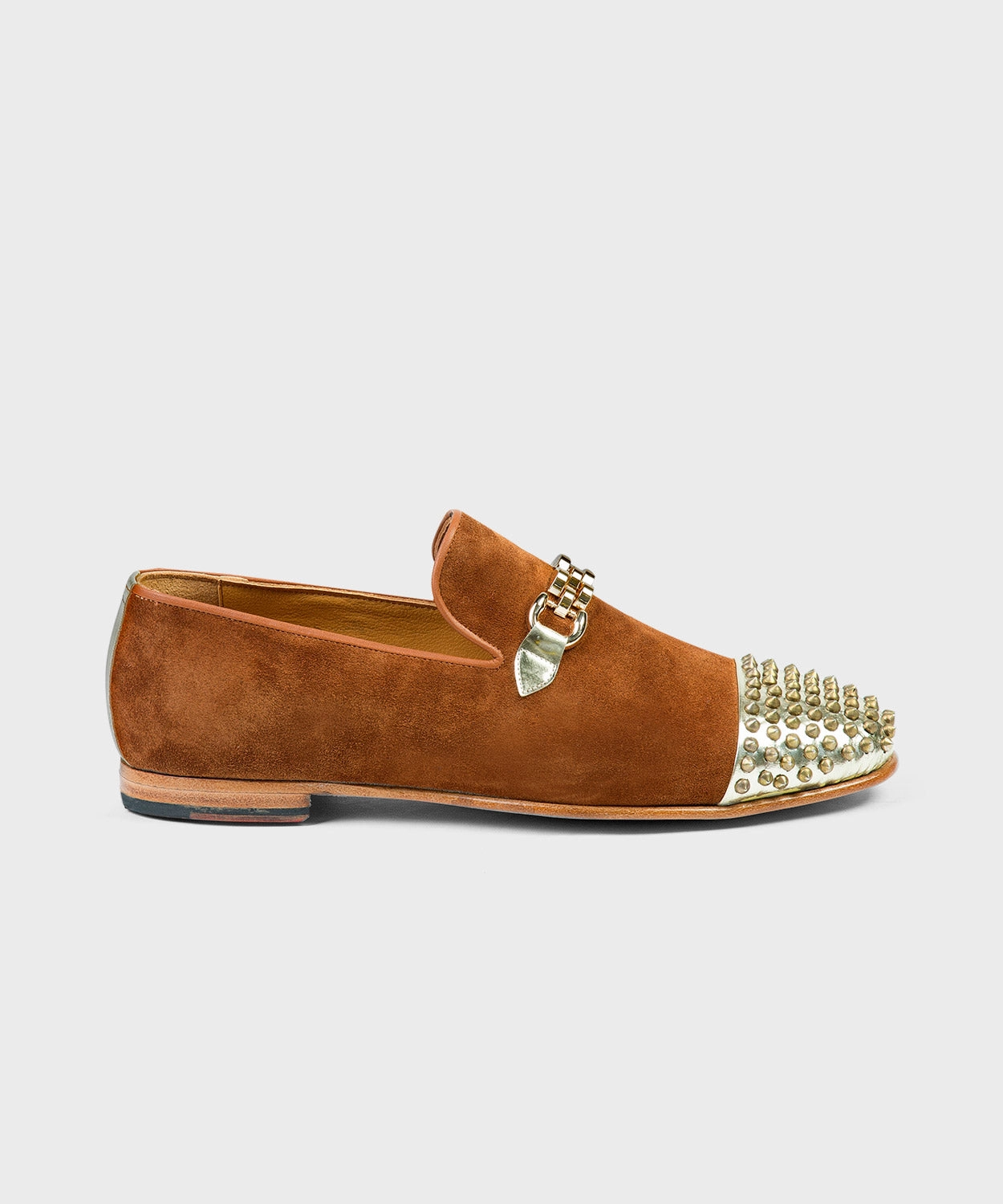 Studded and Embroidered Loafers Leather Tassel Loafers