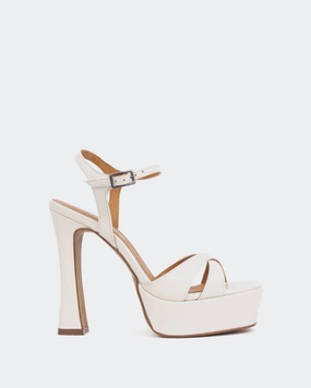 Platform Sandals Size 5 Anamika Off White Leather