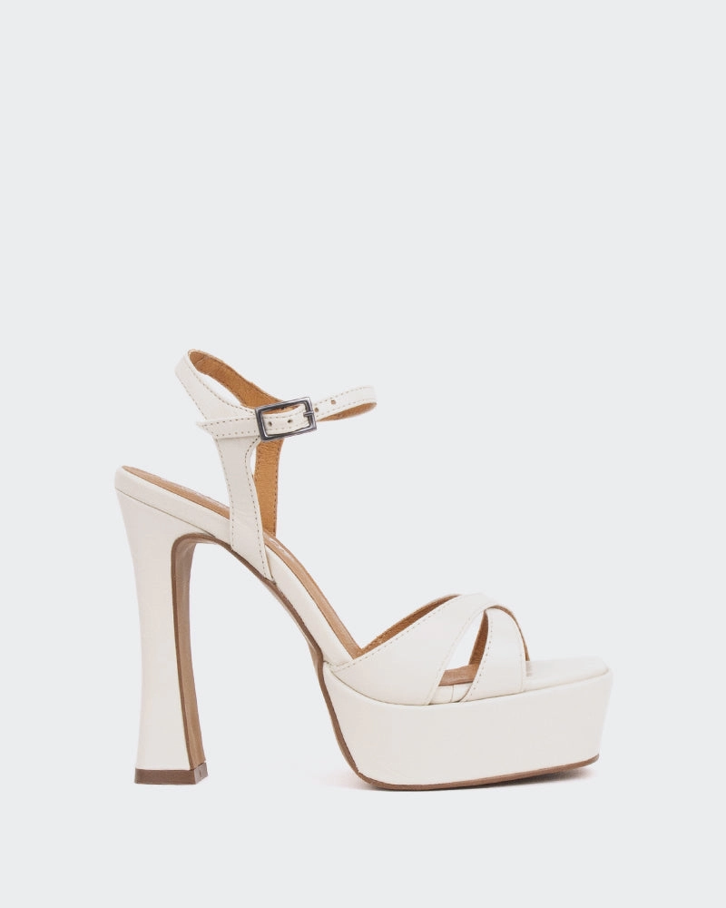 Sandals In St Lucia Anamika Off White Leather