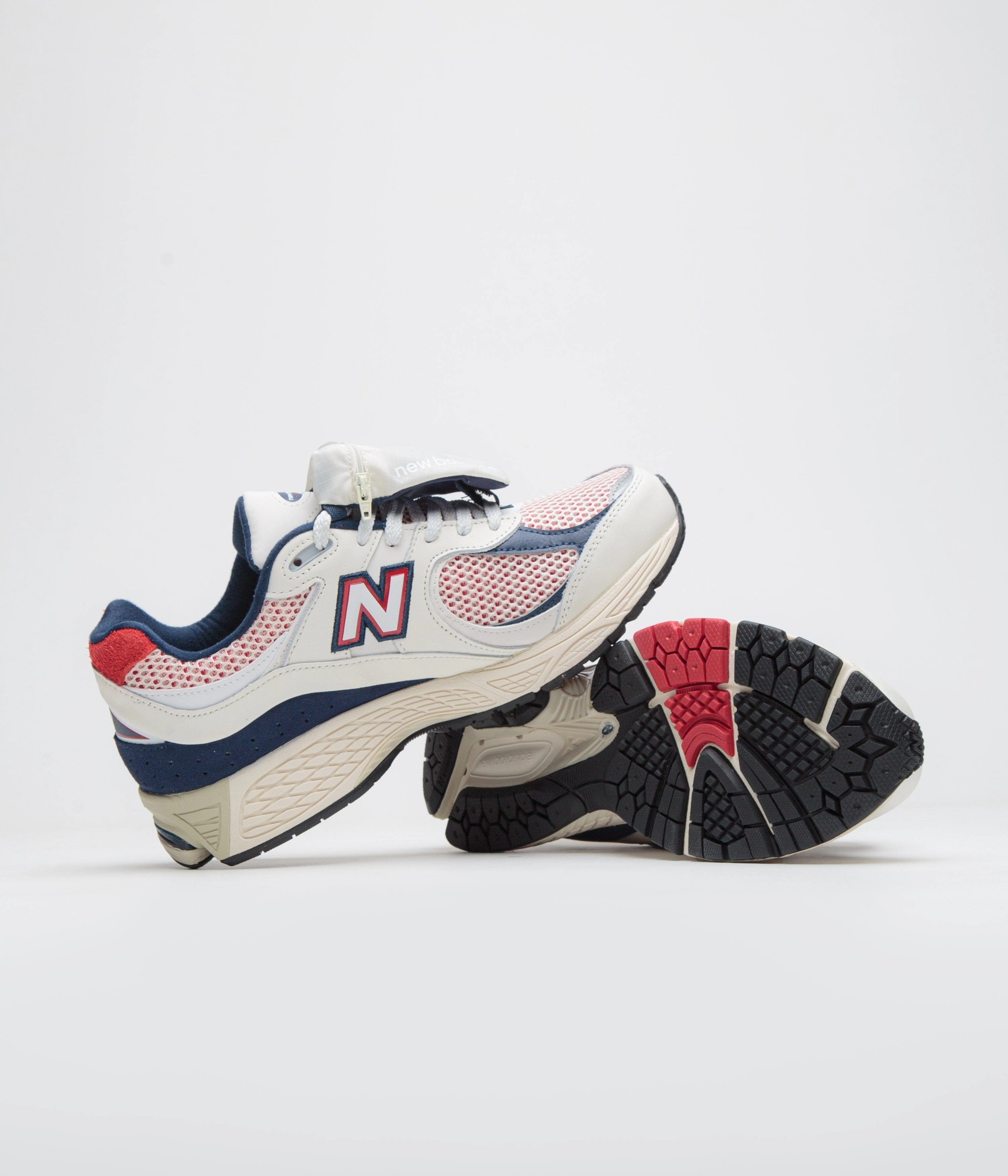 New Balance With Suede New Balance 2002R Shoes - Sea Salt / Red / Blue