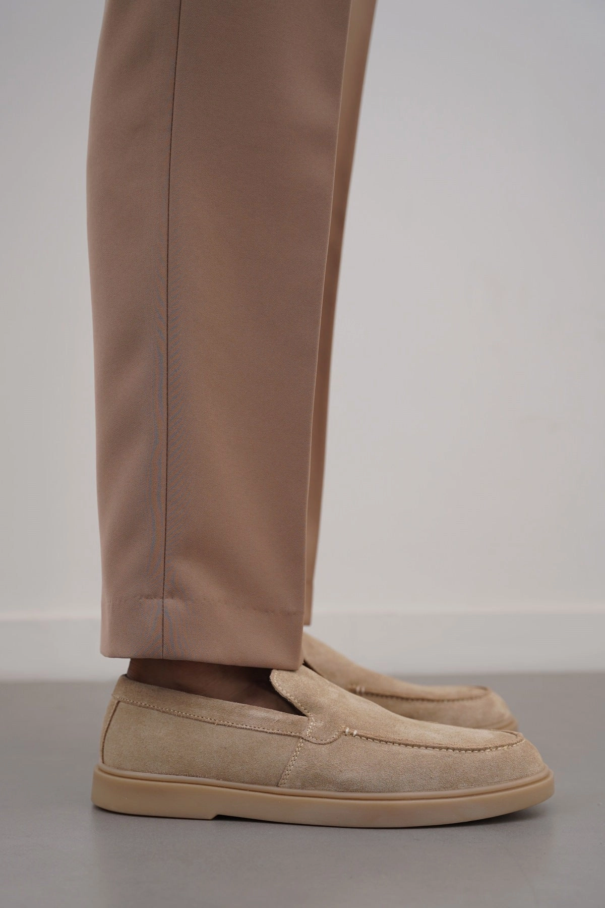 SUEDE LEATHER SLIP-ON LOAFERS Rubber Loafers