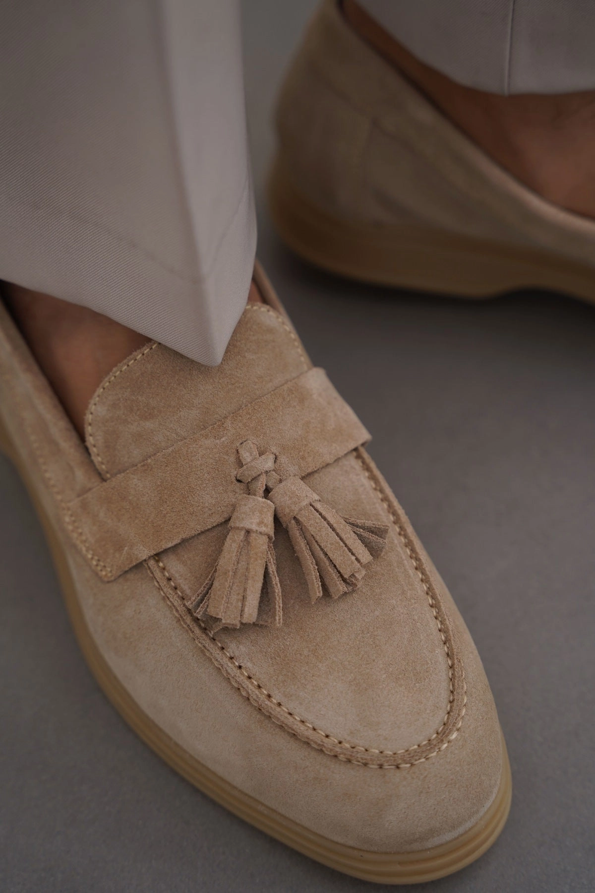 Union Loafers Restaurant SUEDE LEATHER TASSEL LOAFERS