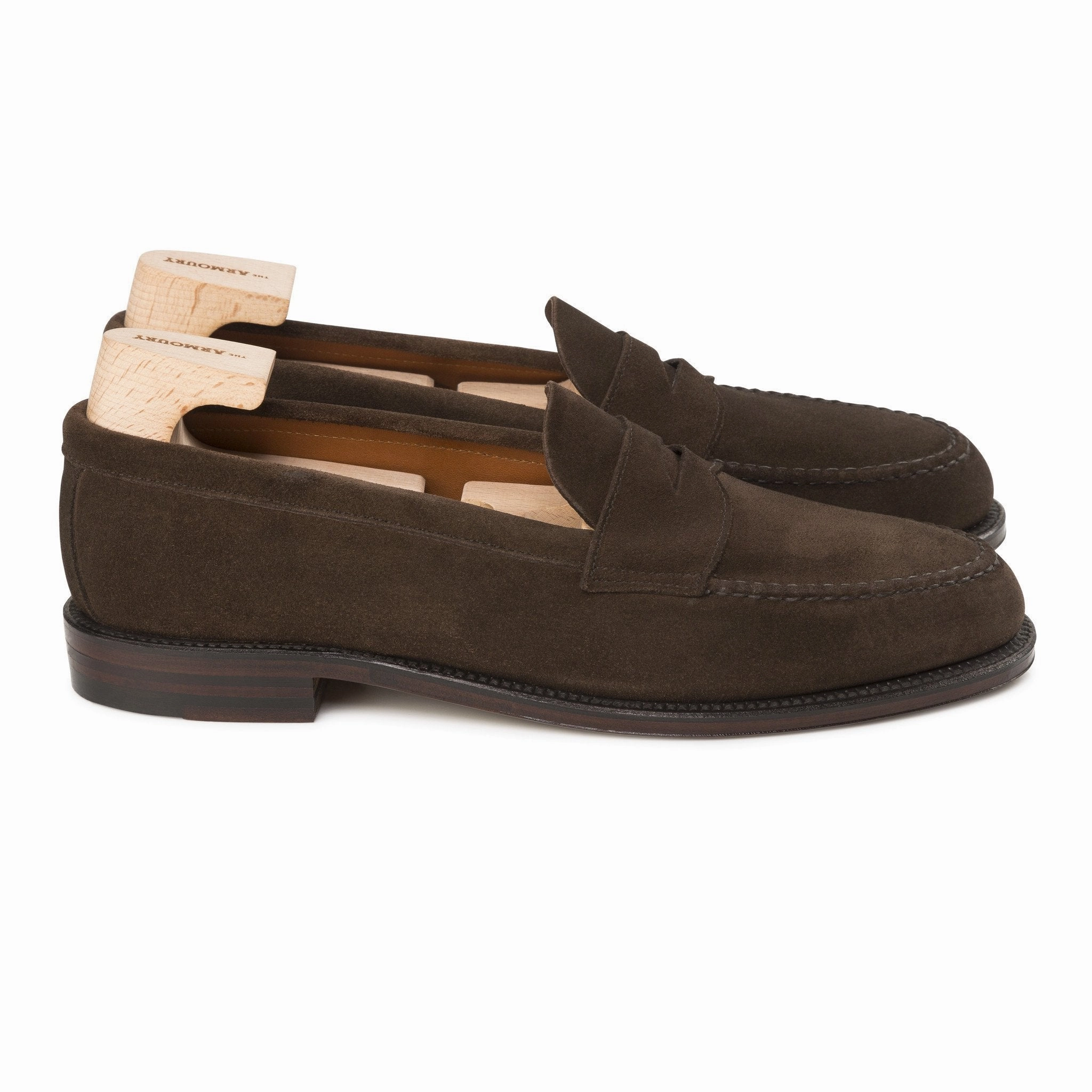 Unlined Suede LHS Loafer Woven Penny Loafers